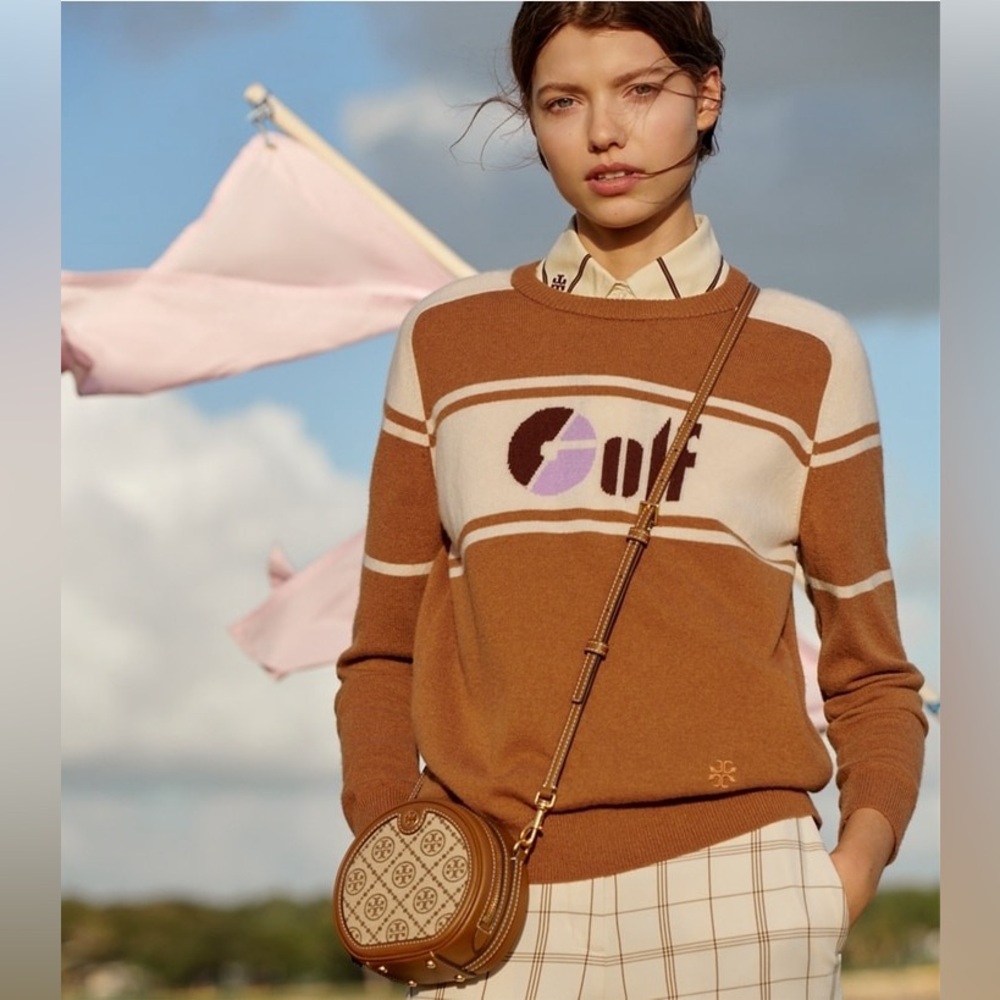 NWT Tory Burch Cashmere Retro Golf Sweater